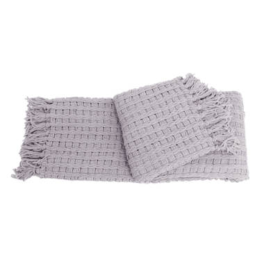 Light grey knitted online throw